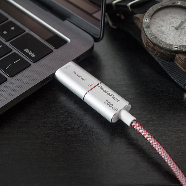 PhotoFast MemoriesCable GEN3 1m USB Type-Cアダプタ付属 ストレージ搭載充電ケーブル